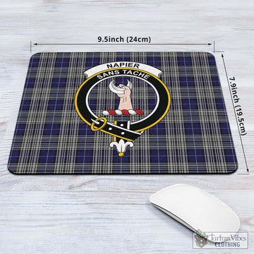 Napier Tartan Mouse Pad with Family Crest