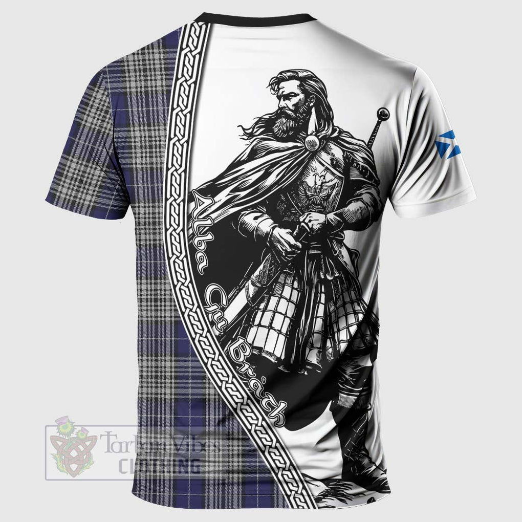 Napier Tartan Clan Crest T-Shirt with Highlander Warrior Celtic Style - Tartan Vibes Clothing