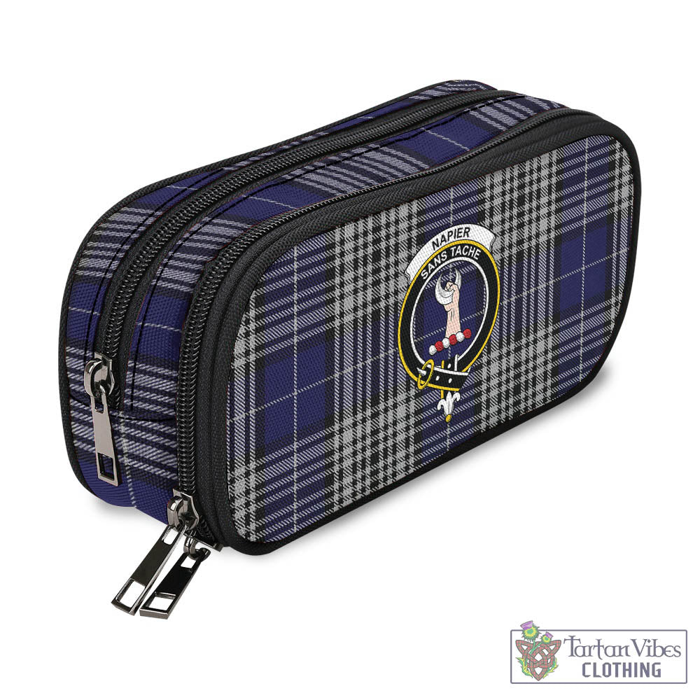 Tartan Vibes Clothing Napier Tartan Pen and Pencil Case with Family Crest