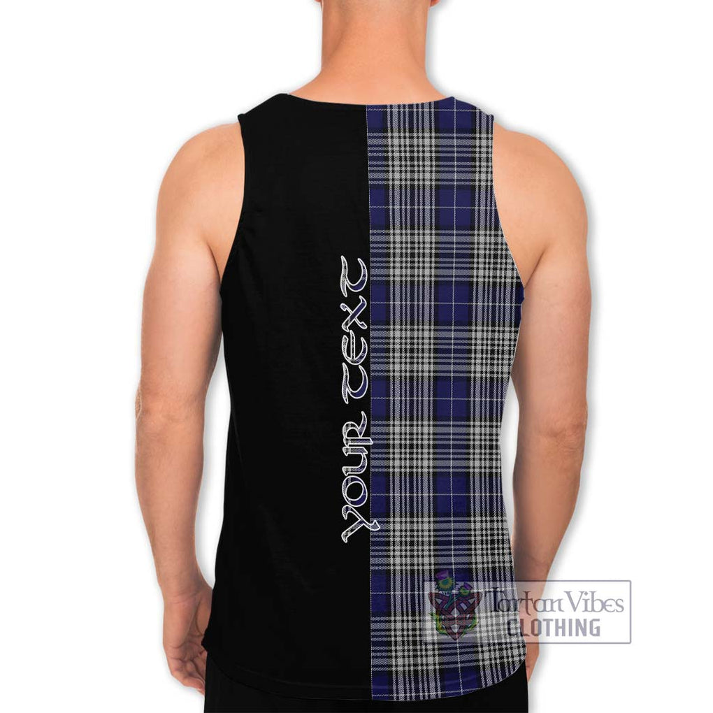 Napier Tartan Men's Tank Top with Family Crest and Half Of Me Style - Tartanvibesclothing Shop