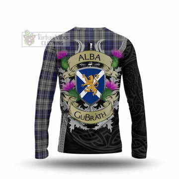 Tartan Vibes Clothing Napier Tartan Family Crest Long Sleeve T-Shirt Lion Rampant Royal Thistle Shield Celtic Inspired