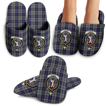 Napier Tartan Home Slippers with Family Crest