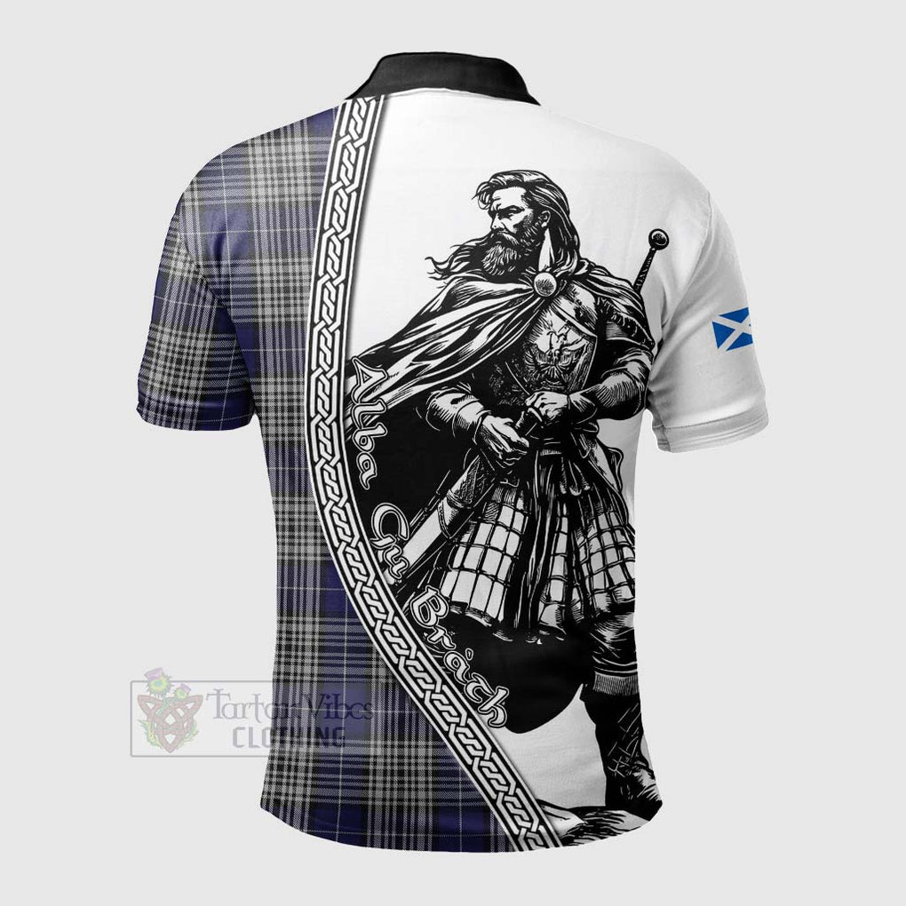 Tartan Vibes Clothing Napier Tartan Clan Crest Polo Shirt with Highlander Warrior Celtic Style