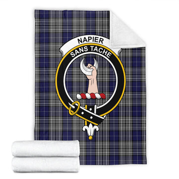 Napier Tartan Blanket with Family Crest
