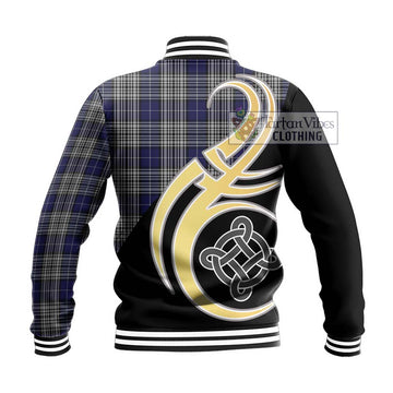 Napier Tartan Baseball Jacket with Family Crest and Celtic Symbol Style - Tartan Vibes Clothing