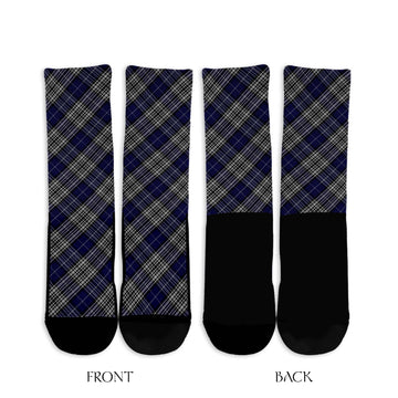 Napier Tartan Crew Socks Cross Style