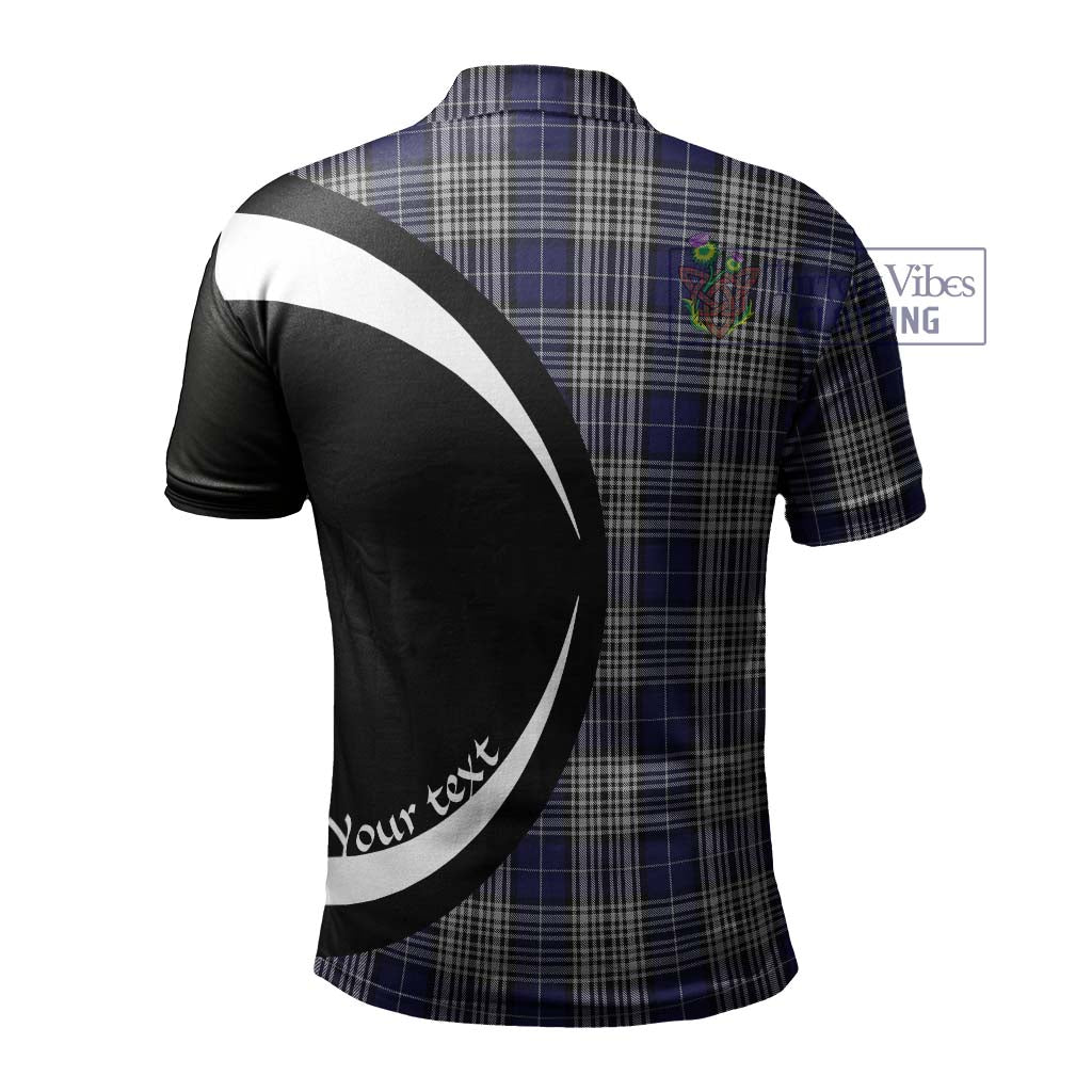 Napier Tartan Men's Polo Shirt with Family Crest Circle Style - Tartan Vibes Clothing