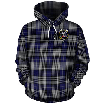 Napier Tartan Hoodie with Family Crest