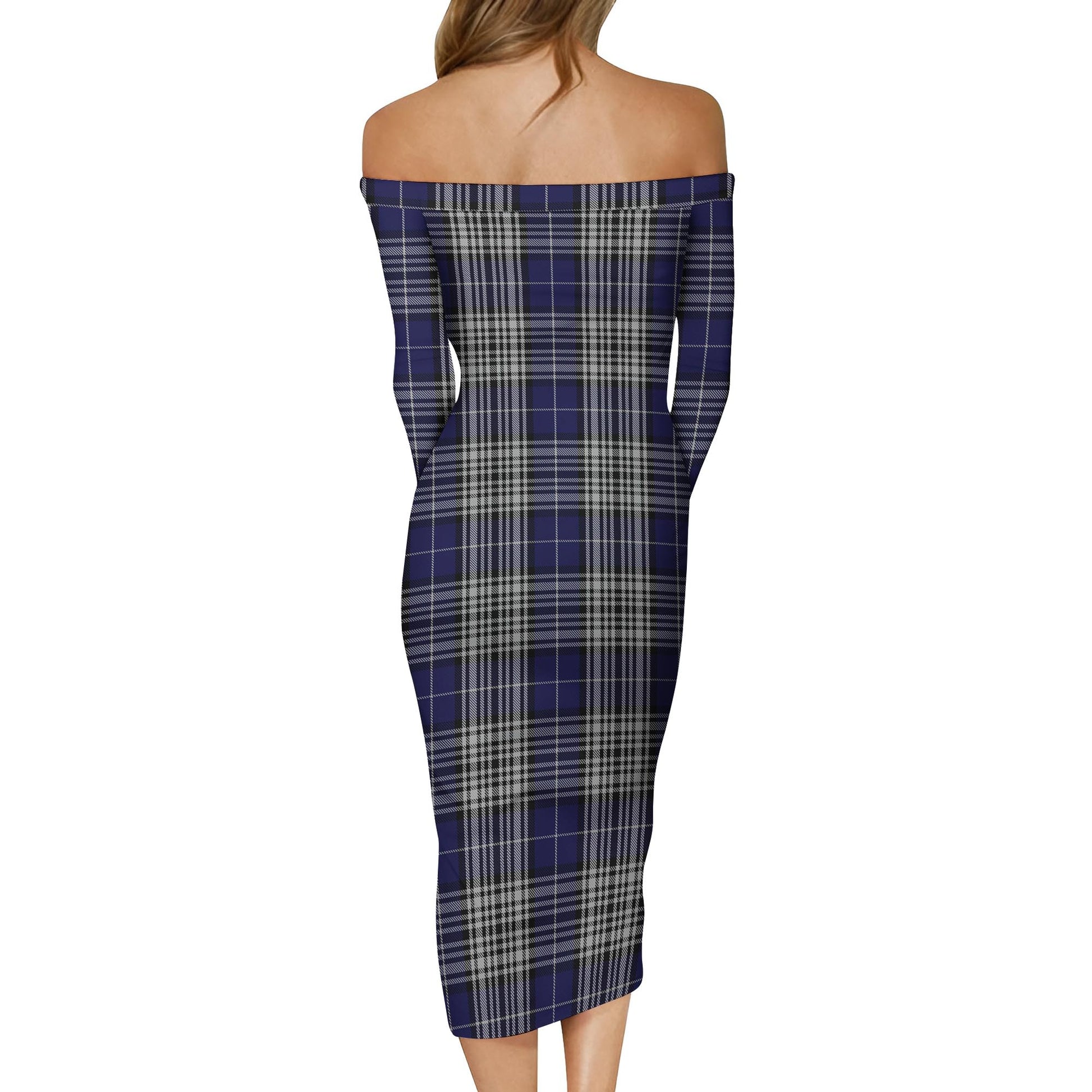 Napier Tartan Off Shoulder Lady Dress - Tartanvibesclothing