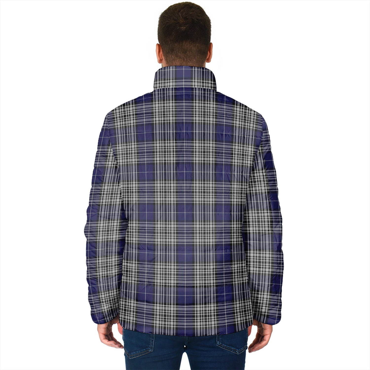 Napier Tartan Padded Jacket with Family Crest - Tartan Vibes Clothing
