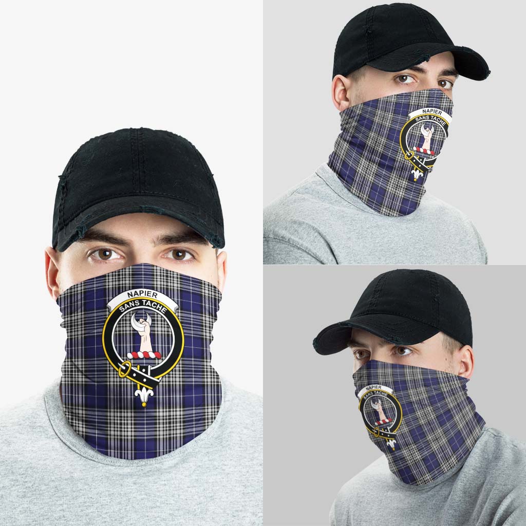 Napier Tartan Neck Gaiters, Tartan Bandanas, Tartan Head Band with Family Crest