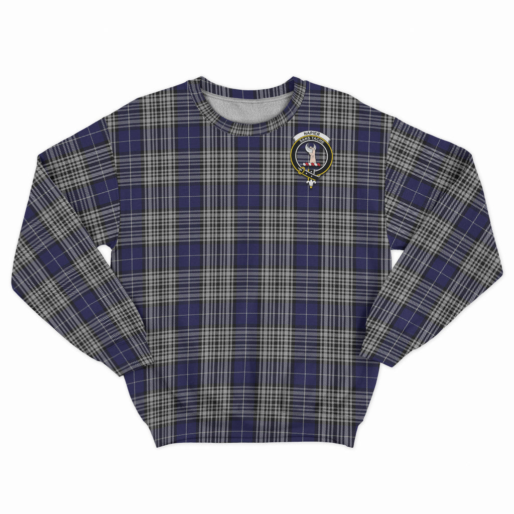Napier Tartan Sweatshirt with Family Crest - Tartan Vibes Clothing