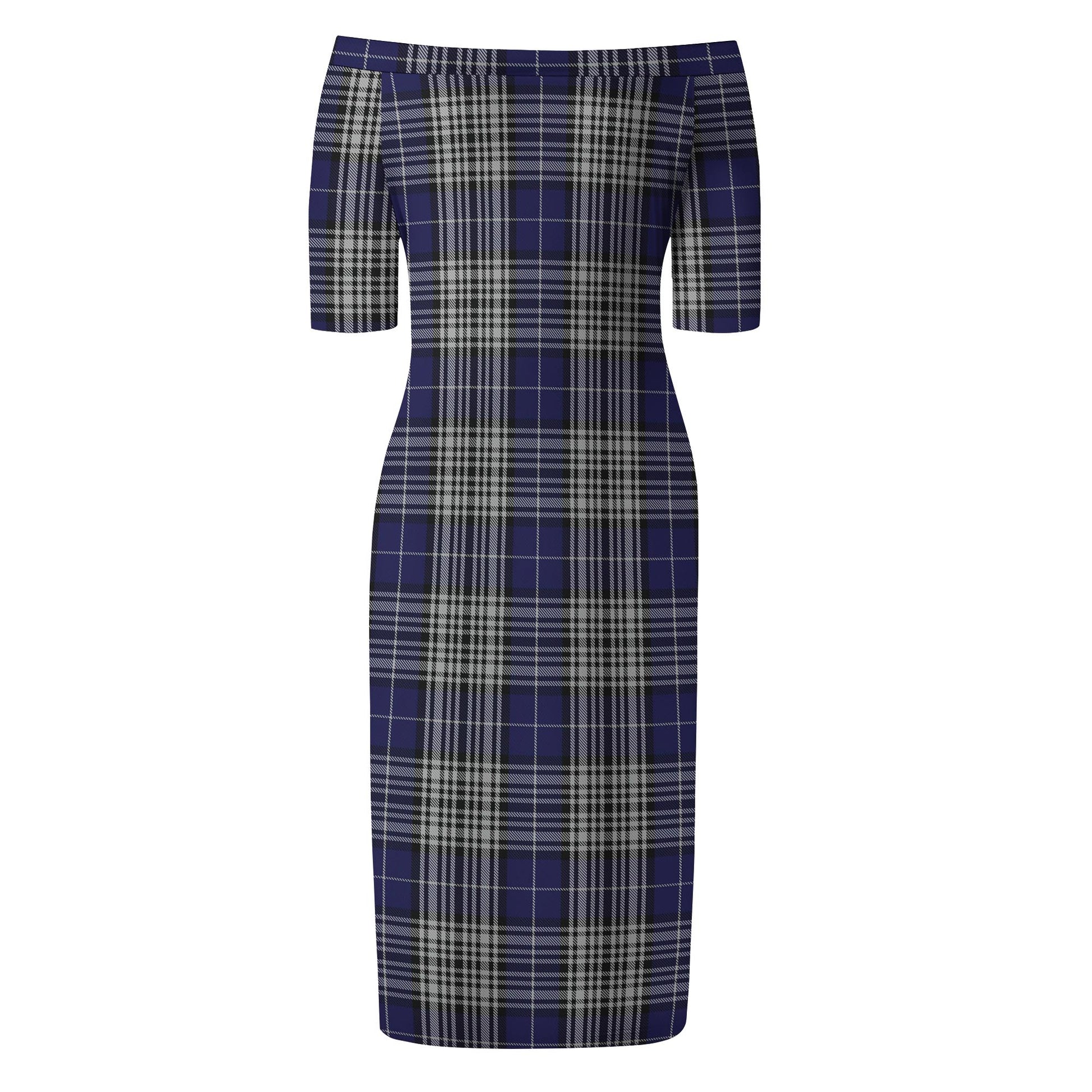 Napier Tartan Off Shoulder Lady Dress - Tartanvibesclothing