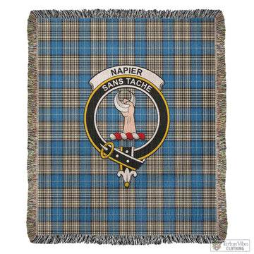 Napier Ancient Tartan Woven Blanket with Family Crest