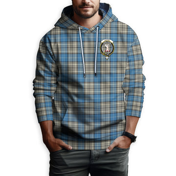 Napier Ancient Tartan Hoodie with Family Crest