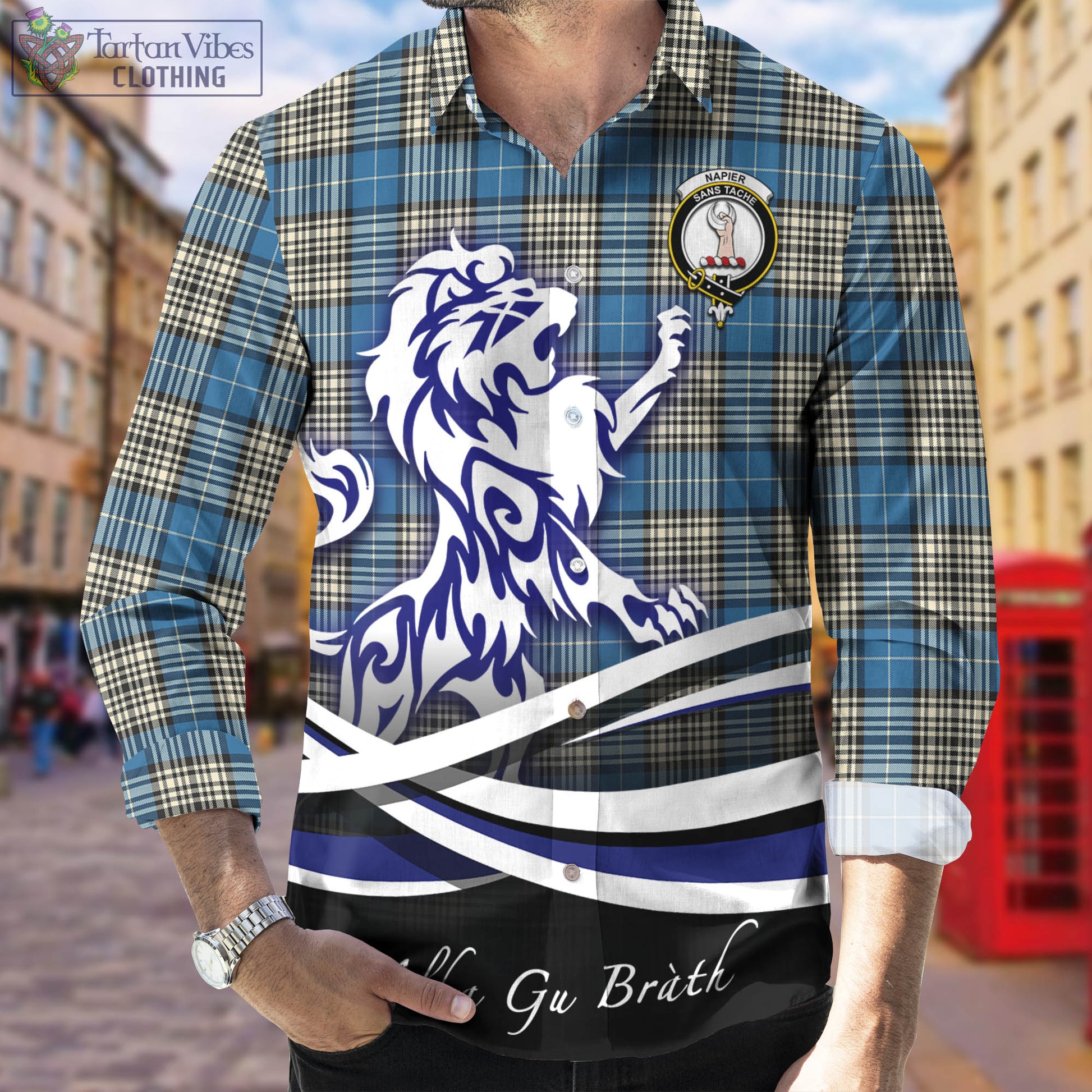 napier-ancient-tartan-long-sleeve-button-up-shirt-with-alba-gu-brath-regal-lion-emblem
