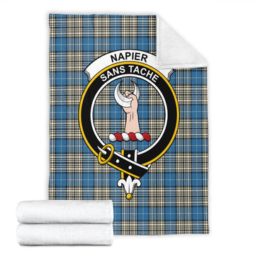 Napier Ancient Tartan Blanket with Family Crest