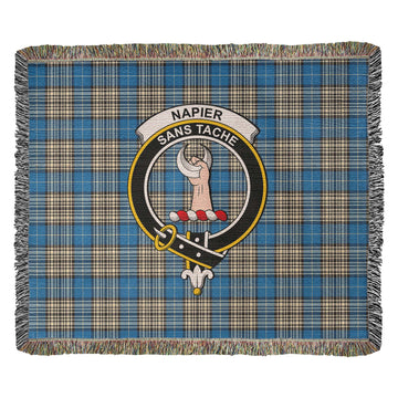 Napier Ancient Tartan Woven Blanket with Family Crest