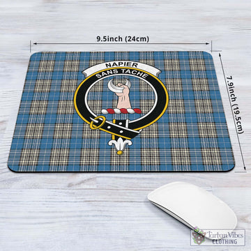 Napier Ancient Tartan Mouse Pad with Family Crest