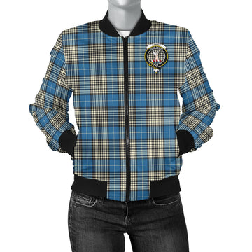 Napier Ancient Tartan Bomber Jacket with Family Crest