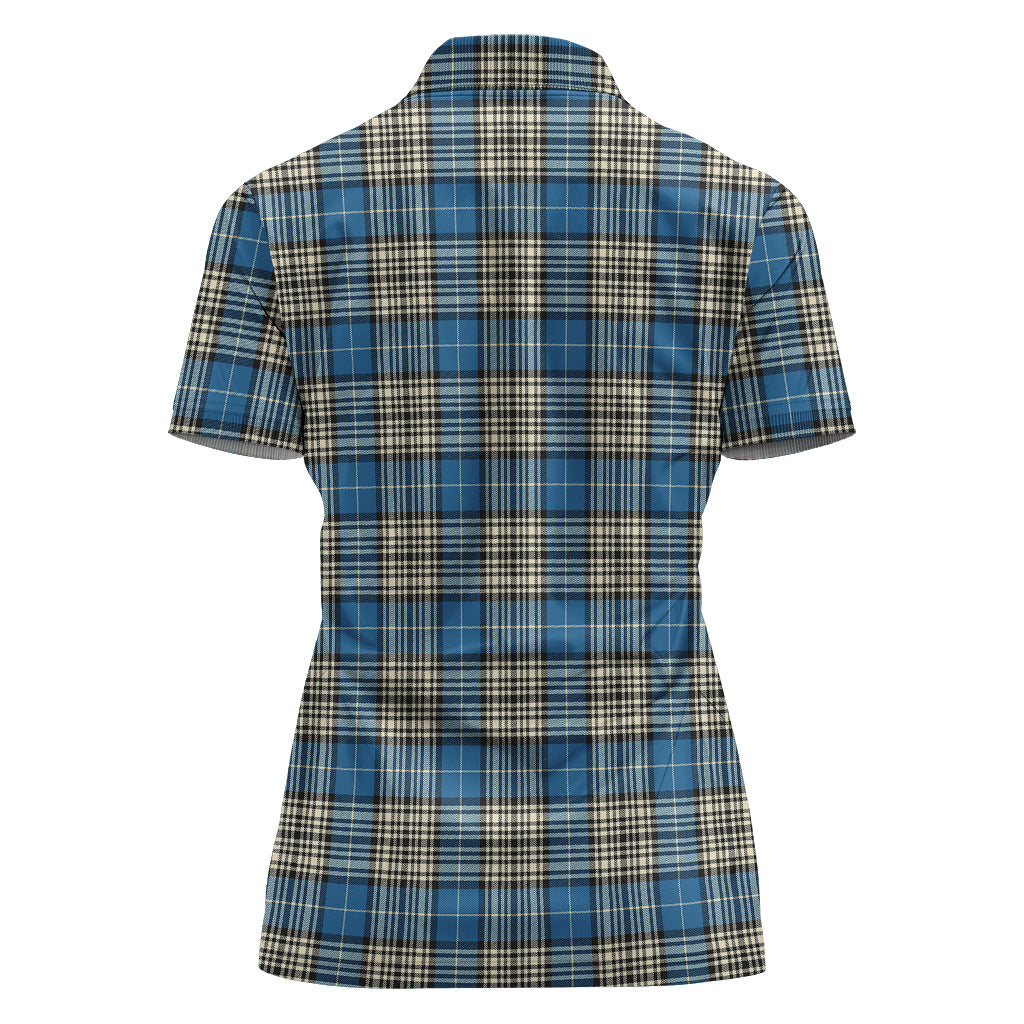 napier-ancient-tartan-polo-shirt-with-family-crest-for-women