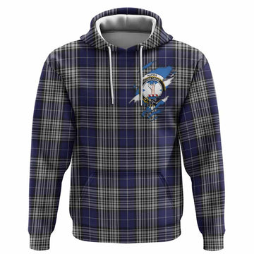 Napier Clan Crest In Me Tartan Hoodie Scotland Flag Style