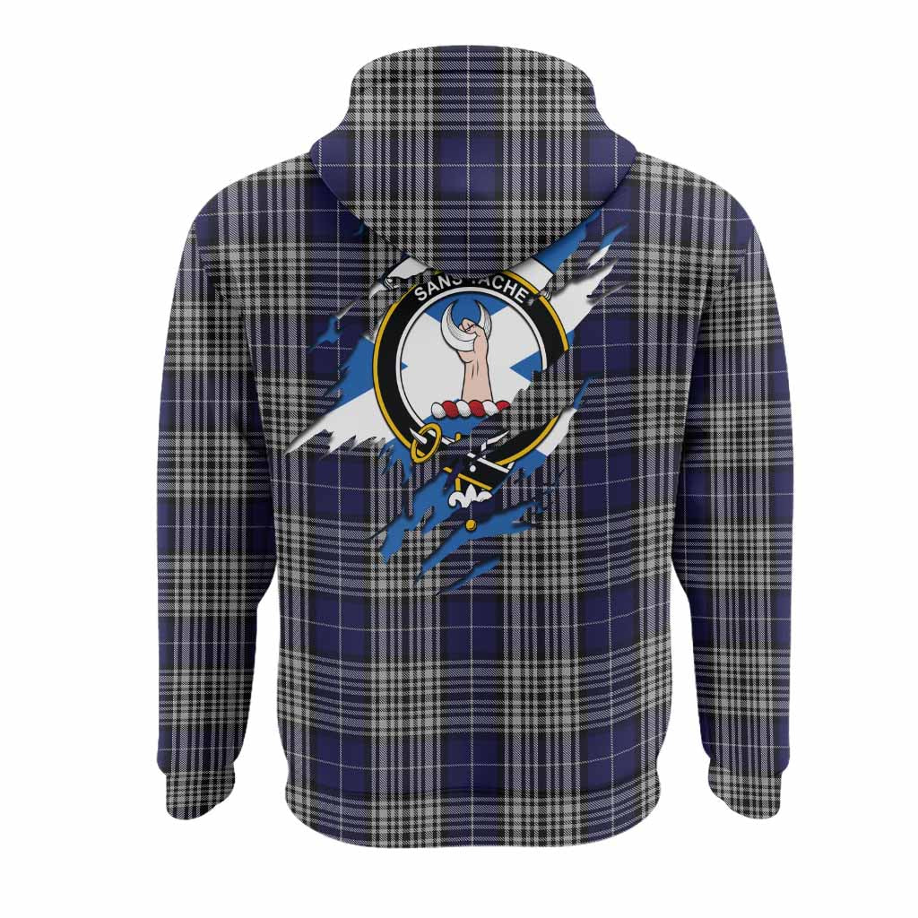 Napier Clan Crest In Me Tartan Hoodie Scotland Flag Style
