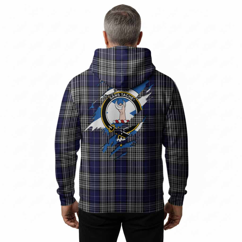 Napier Clan Crest In Me Tartan Hoodie Scotland Flag Style