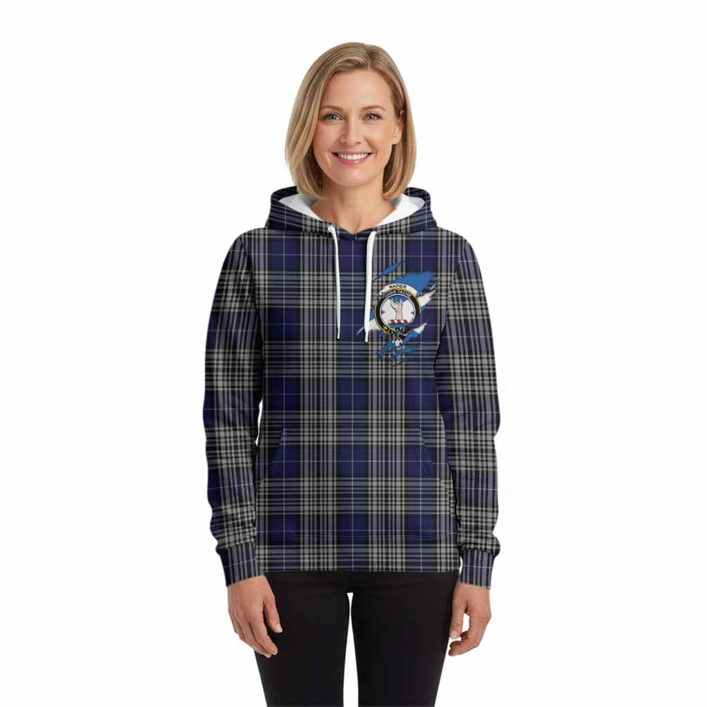 Napier Clan Crest In Me Tartan Hoodie Scotland Flag Style
