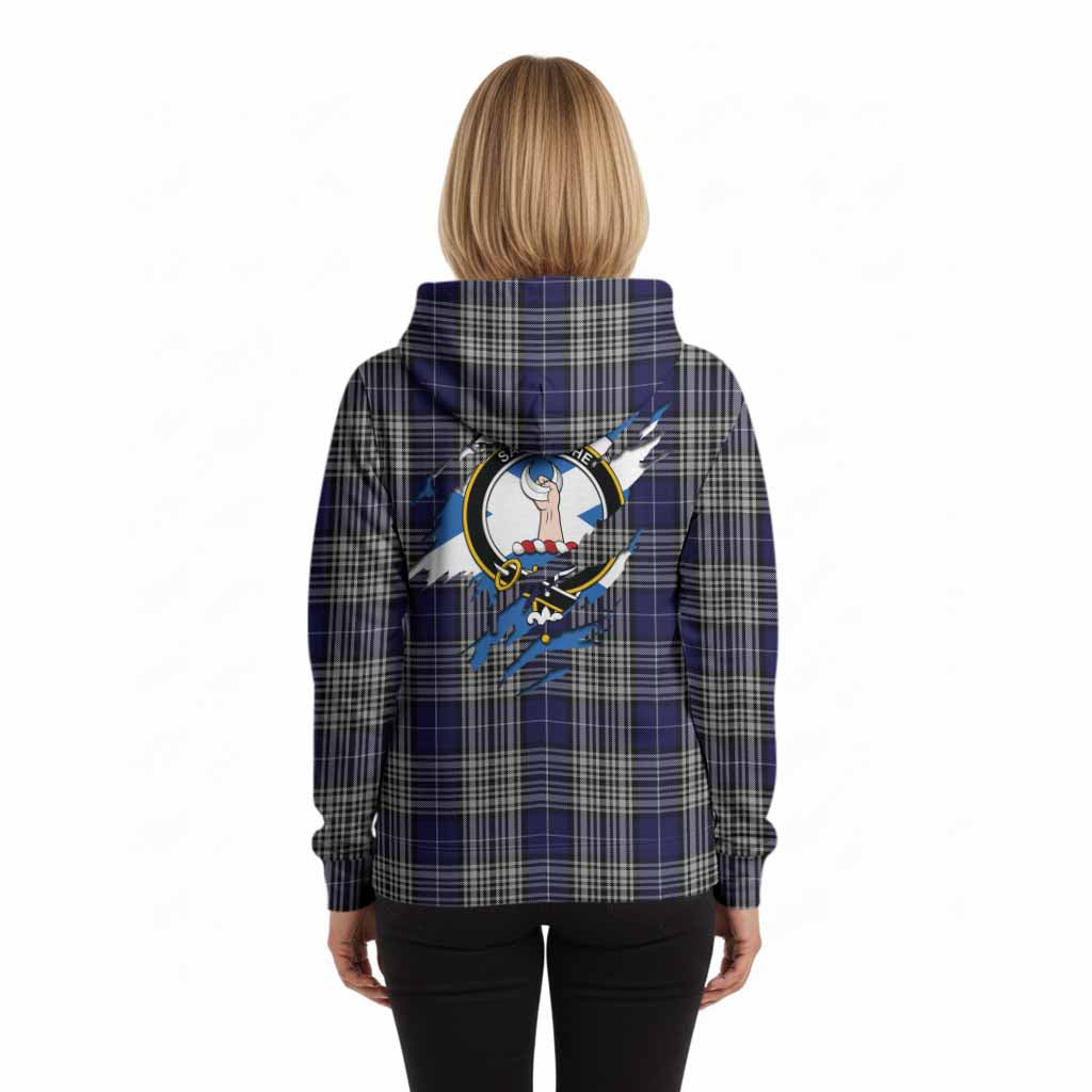 Napier Clan Crest In Me Tartan Hoodie Scotland Flag Style