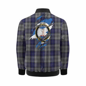 Napier Clan Crest In Me Tartan Kid Bomber Jacket Scotland Flag Style