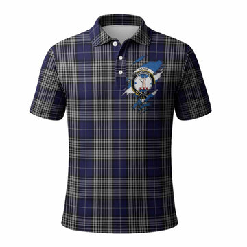 Napier Clan Crest In Me Tartan Polo Shirt Scotland Flag Style