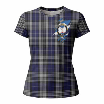 Napier Clan Crest In Me Tartan Women T shirt Scotland Flag Style