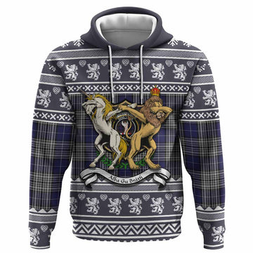 Napier Clan Tartan Crest Christmas Hoodie Coat of Arms Funny Style