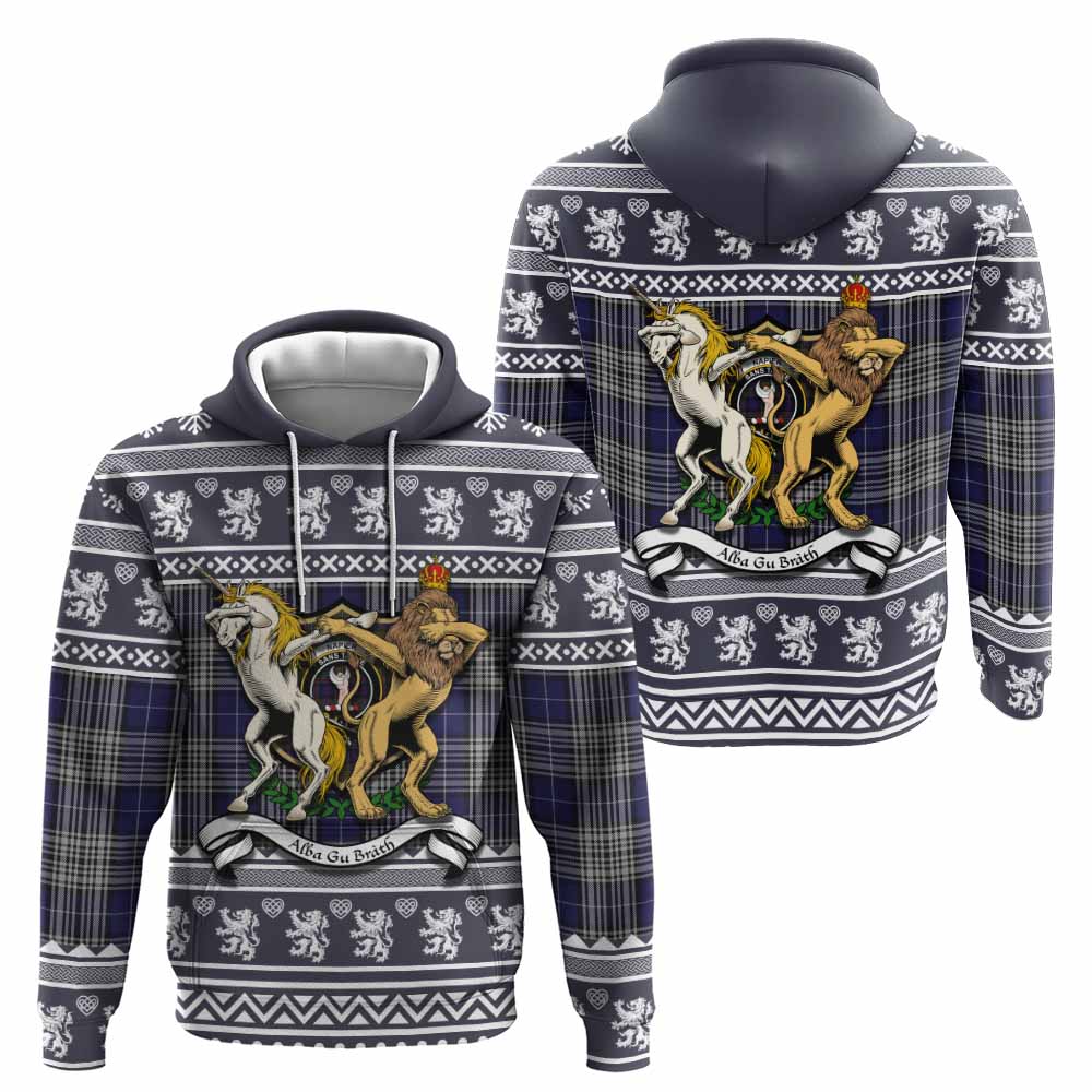Napier Clan Tartan Crest Christmas Hoodie Coat of Arms Funny Style - Tartan Vibes Clothing