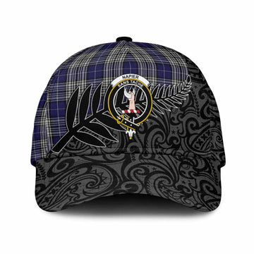 Napier Crest Tartan Classic Cap with New Zealand Silver Fern Half Style
