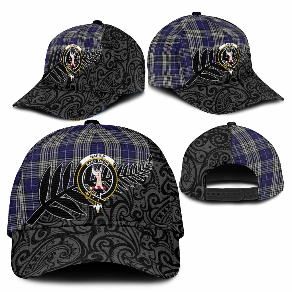 Napier Crest Tartan Classic Cap with New Zealand Silver Fern Half Style