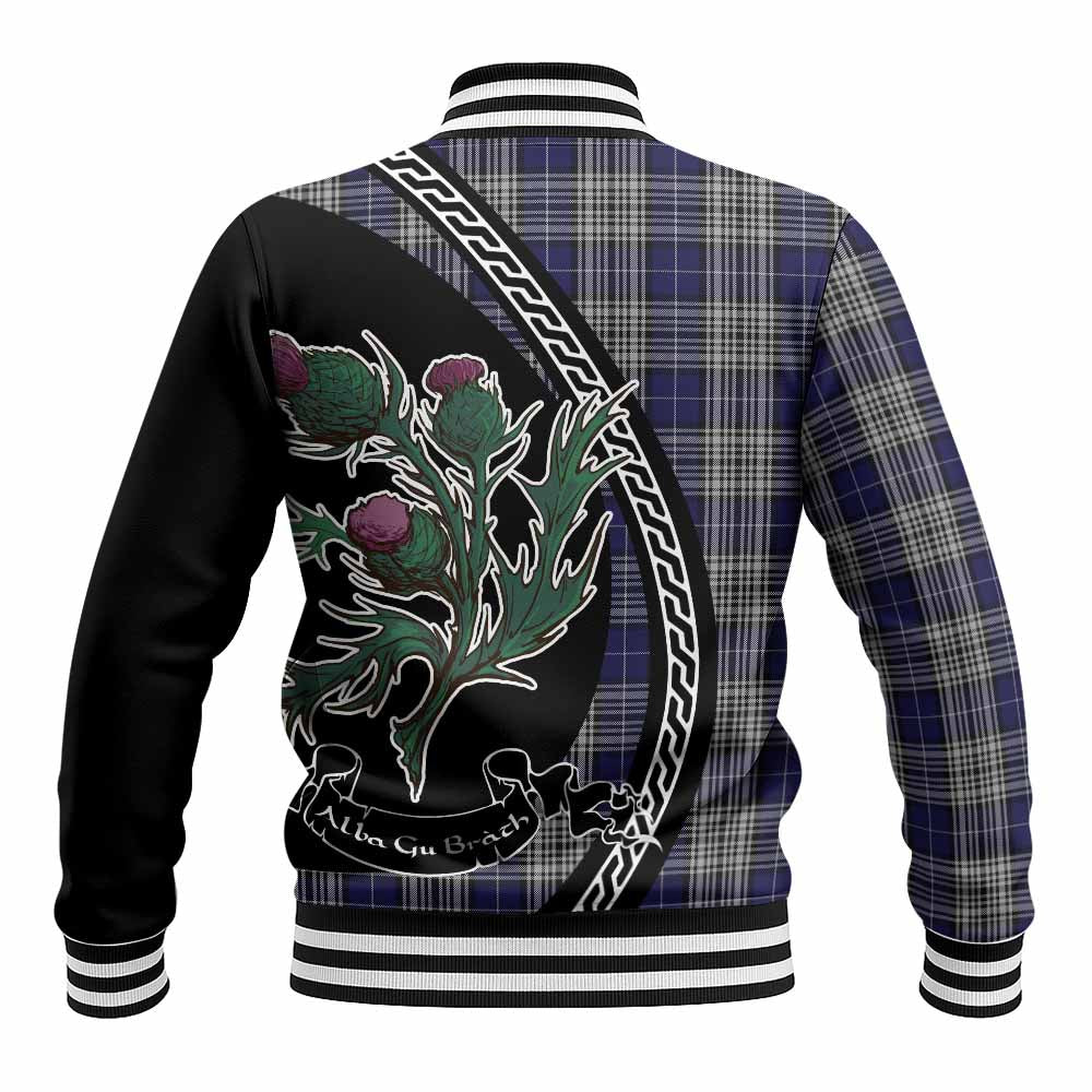 Napier Family Crest Tartan Baseball Jacket Alba Thistle Inspired - Tartan Vibes Clothing
