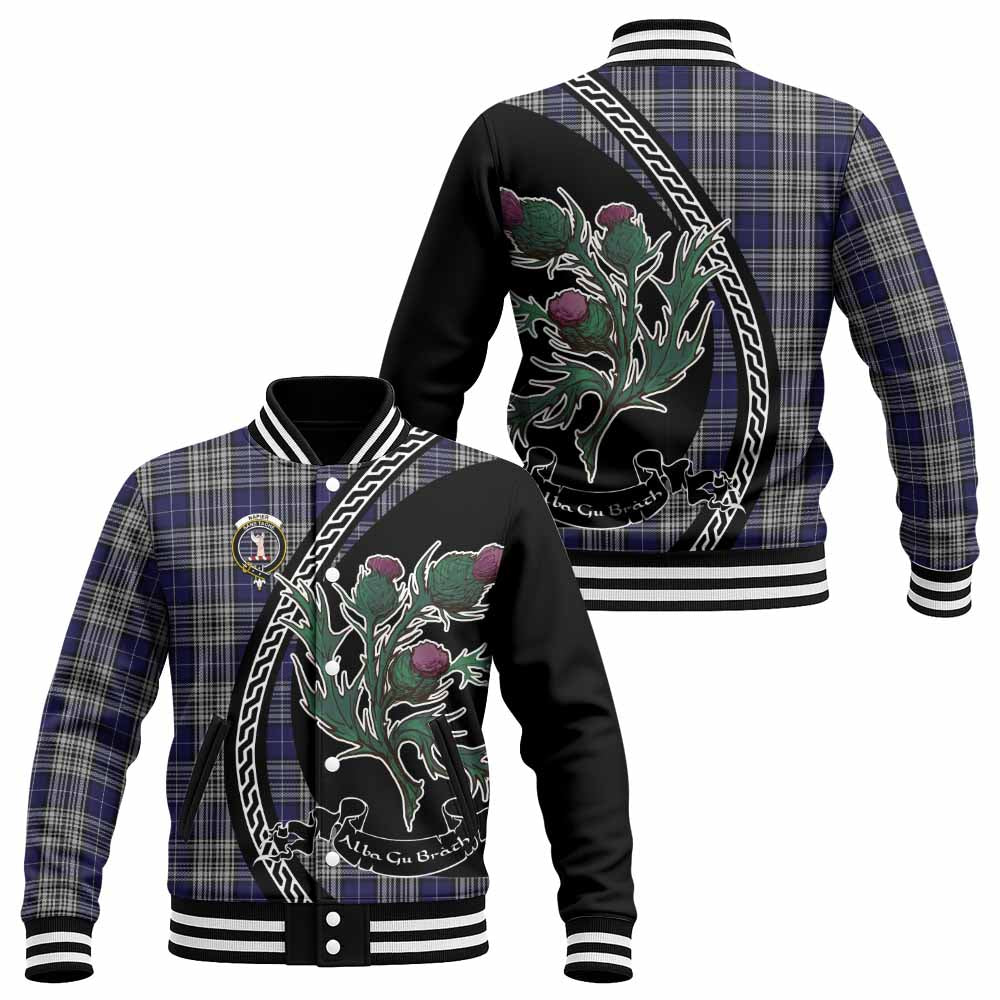 Napier Family Crest Tartan Baseball Jacket Alba Thistle Inspired - Tartan Vibes Clothing