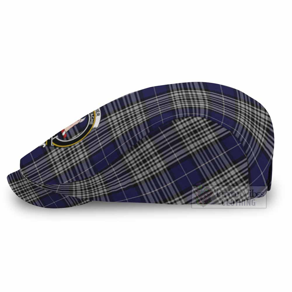 Napier Family Crest Tartan Jeff Cap, Tartan Flat Cap