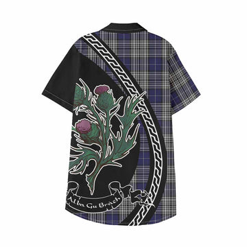 Napier Family Crest Tartan Kid Hawaiian Shirt Alba Thistle Inspired - Tartan Vibes Clothing