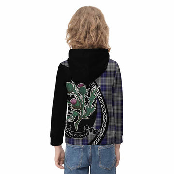 Napier Family Crest Tartan Kid Hoodie Alba Thistle Inspired - Tartan Vibes Clothing