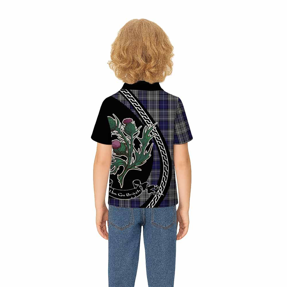 Napier Family Crest Tartan Kid Polo Shirt Alba Thistle Inspired - Tartan Vibes Clothing