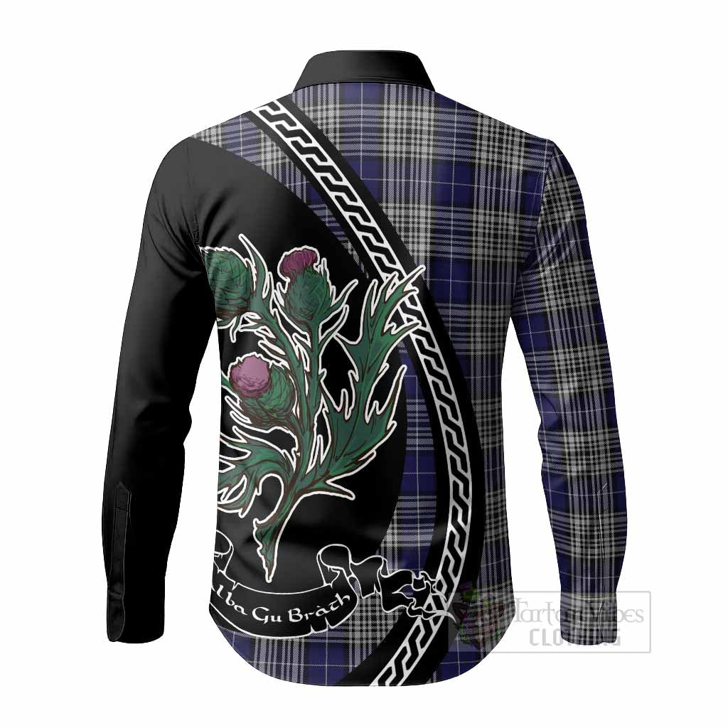 Napier Family Crest Tartan Long Sleeve Button Shirts Alba Thistle Inspired - Tartan Vibes Clothing