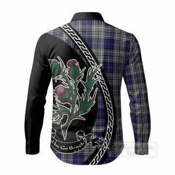 Napier Family Crest Tartan Long Sleeve Button Shirts Alba Thistle Inspired