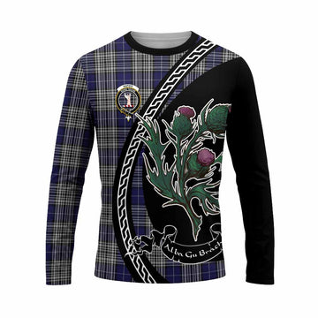Napier Family Crest Tartan Long Sleeve T-Shirt Alba Thistle Inspired - Tartan Vibes Clothing
