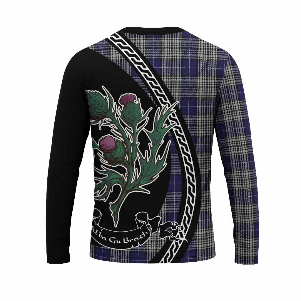 Napier Family Crest Tartan Long Sleeve T-Shirt Alba Thistle Inspired - Tartan Vibes Clothing