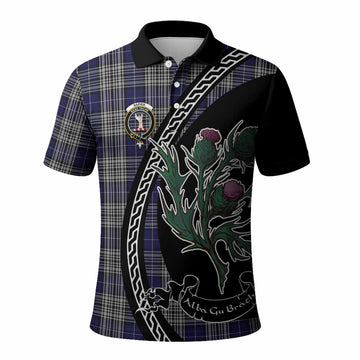 Napier Family Crest Tartan Polo Shirt Alba Thistle Inspired