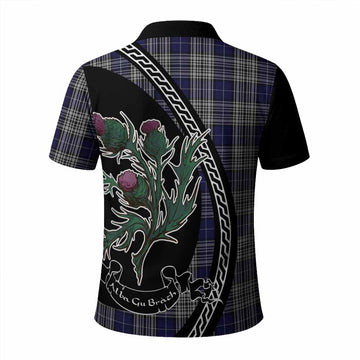 Napier Family Crest Tartan Polo Shirt Alba Thistle Inspired