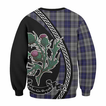 Napier Family Crest Tartan Sweatshirt Alba Thistle Inspired